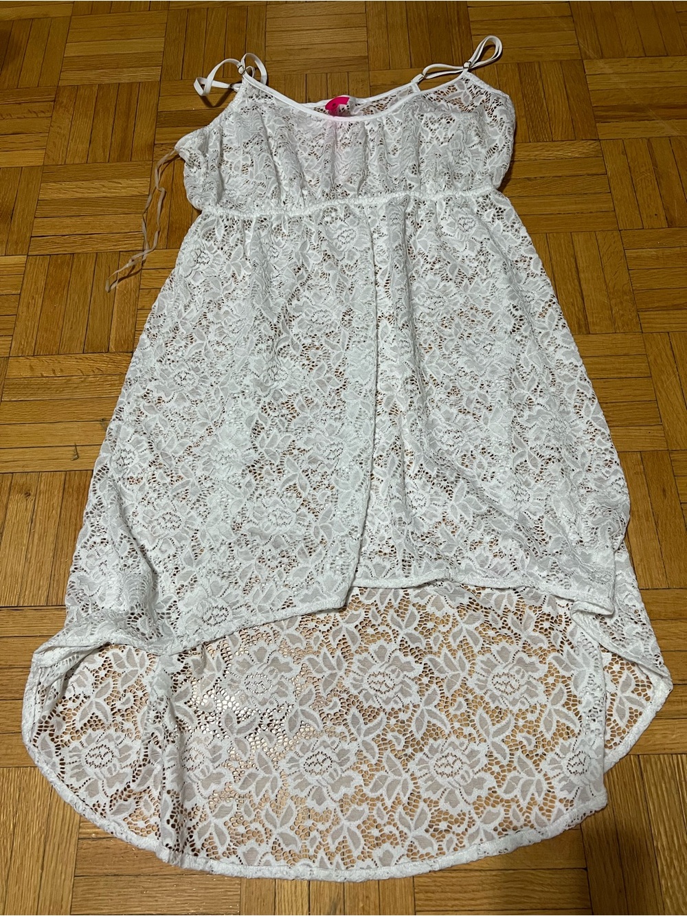 Victoria's Secret Girls White Lace High-Low Dress